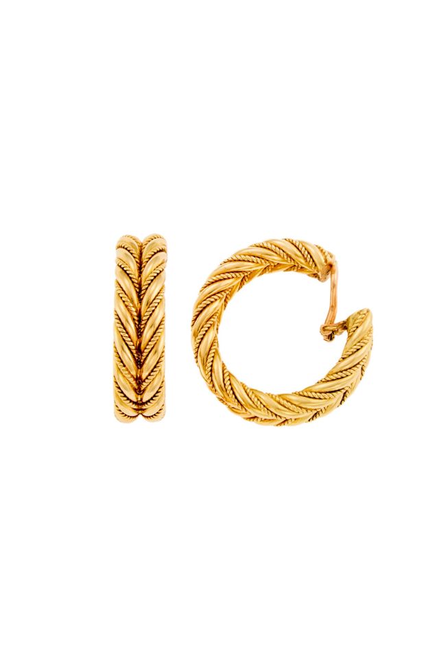 Pair of 18k Gold Hoop Earrings