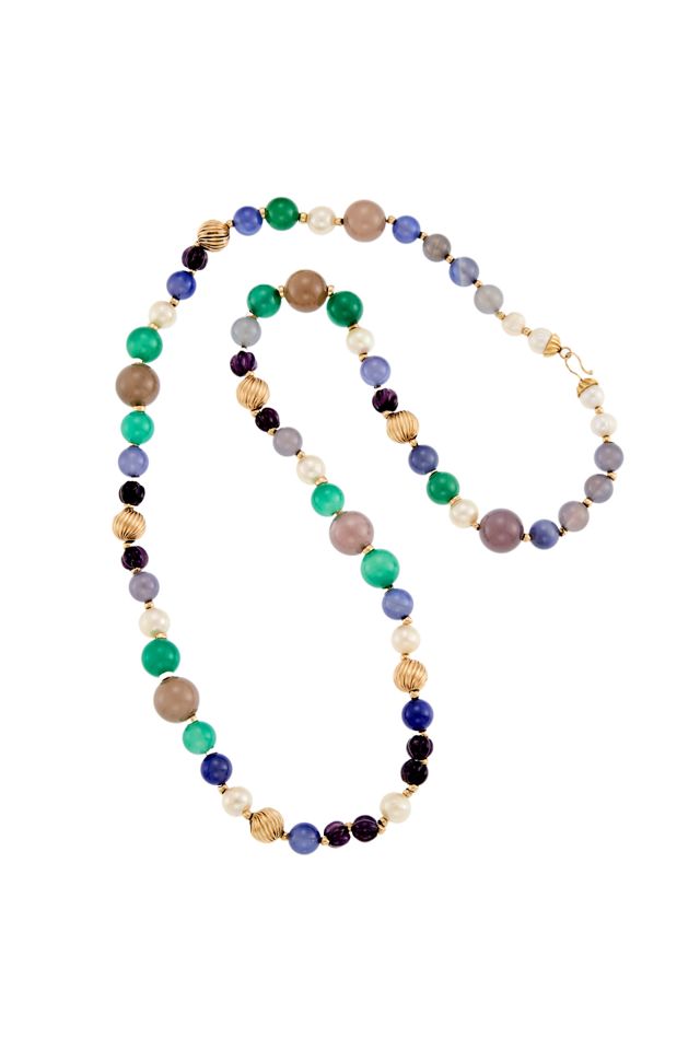 14k Gold Multi-Gem Necklace