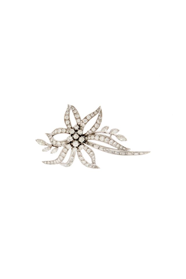 Platinum Diamond Brooch