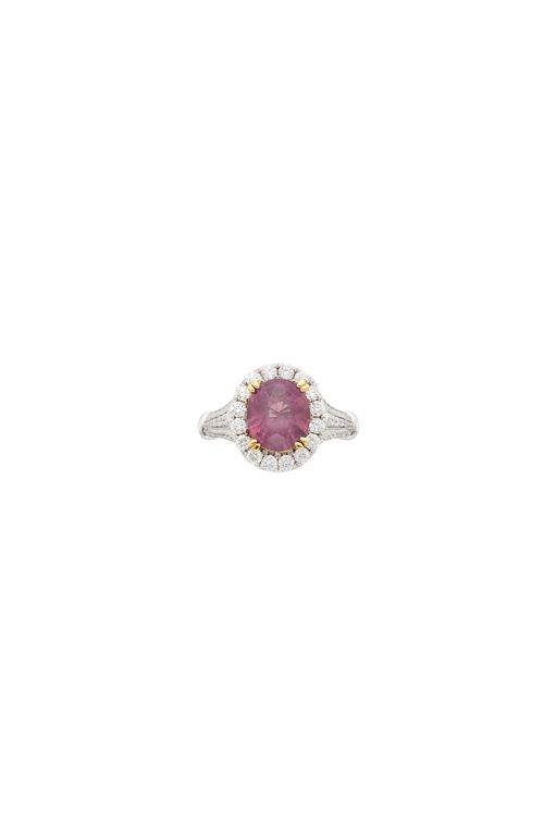 18k Gold Spinel and Diamond Ring
