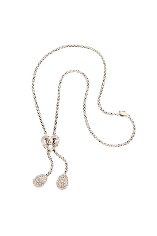 18k Gold Diamond Lariat Necklace