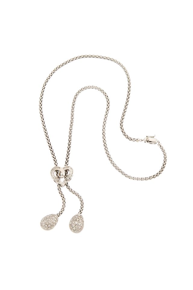18k Gold Diamond Lariat Necklace