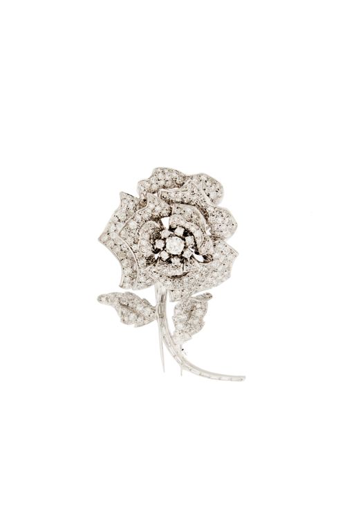 Platinum and Palladium Diamond Brooch