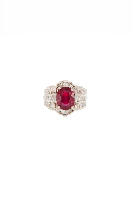 18k Gold Ruby and Diamond Ring