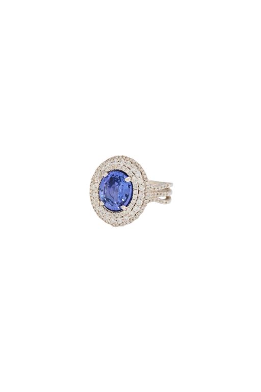 14k Gold Sapphire and Diamond Ring