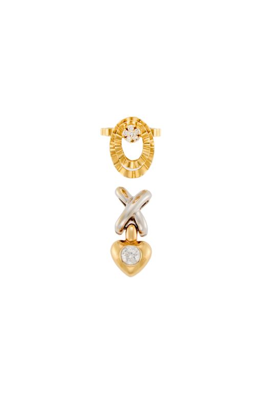Gold Cubic Zirconia Pendant and Diamond Ring