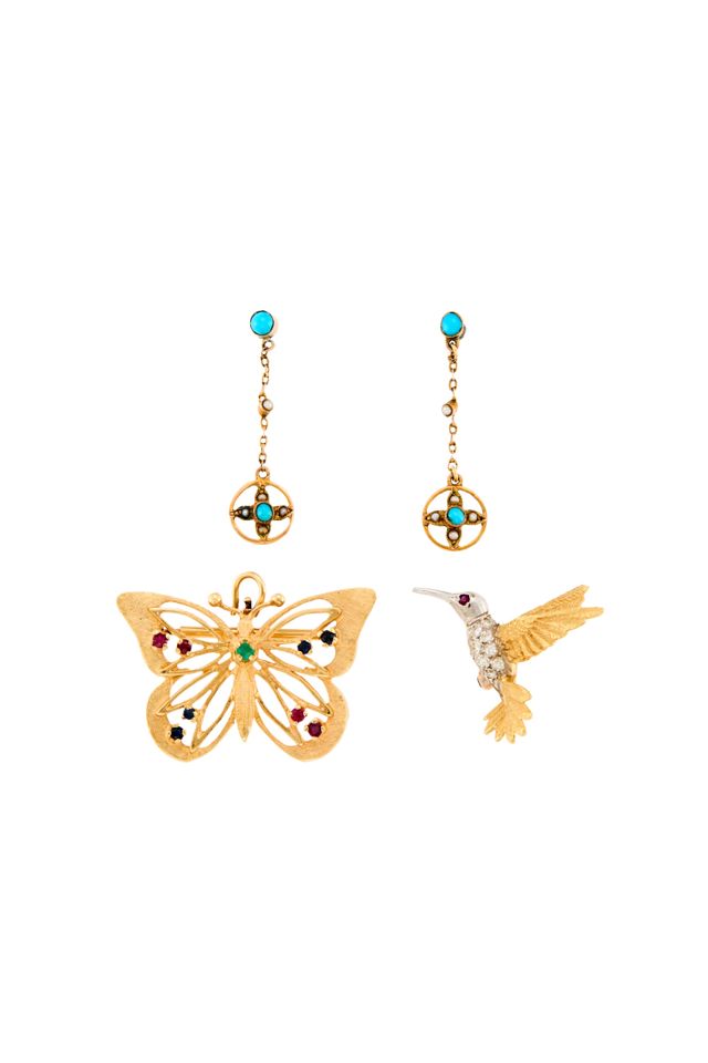 Gold Multi-Gem Jewelry Set