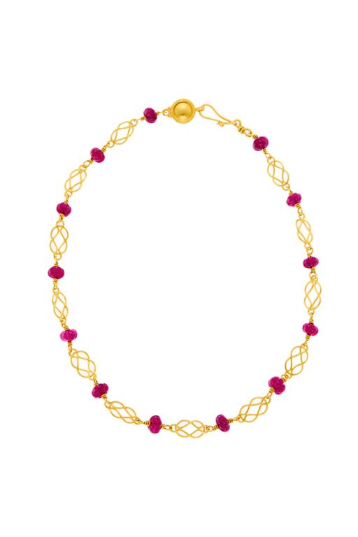 Gold Ruby Necklace