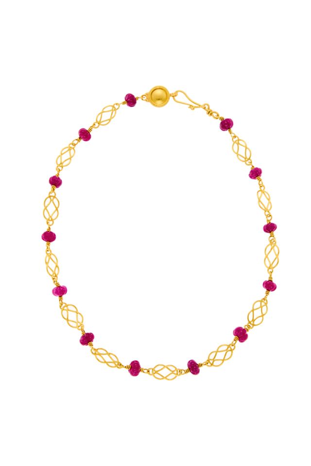 Gold Ruby Necklace