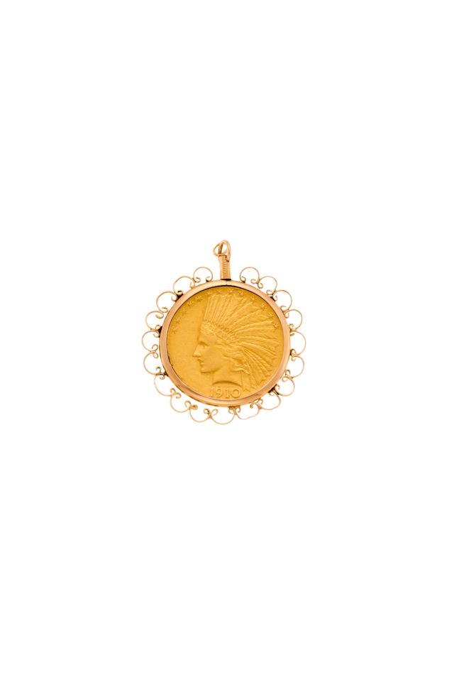 Gold Coin Pendant