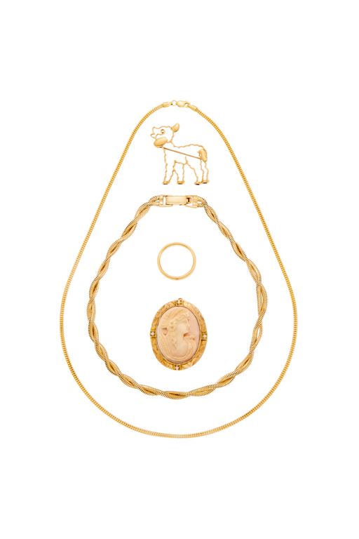 Group of Gold and Low Karat Jewelry