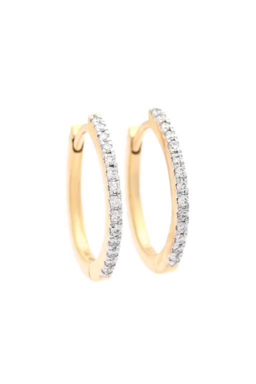 Pair of 18k Gold Diamond Earrings