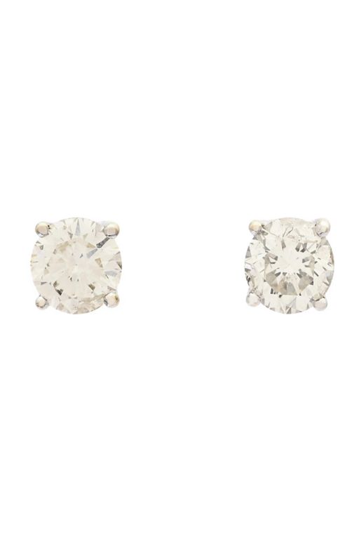 Pair of 18k Gold Diamond Earrings