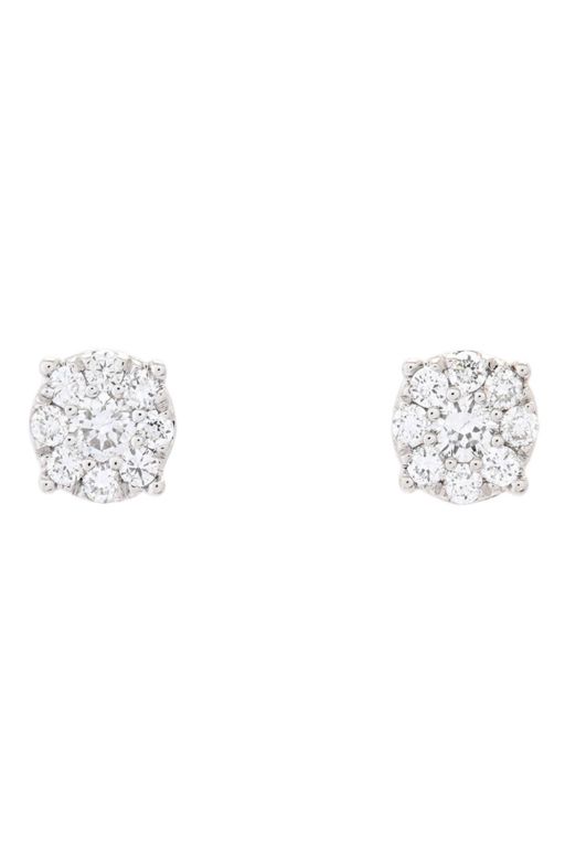 Pair of 18k Gold Diamond Earrings