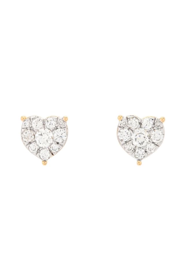Pair of 18k Gold Diamond Earrings