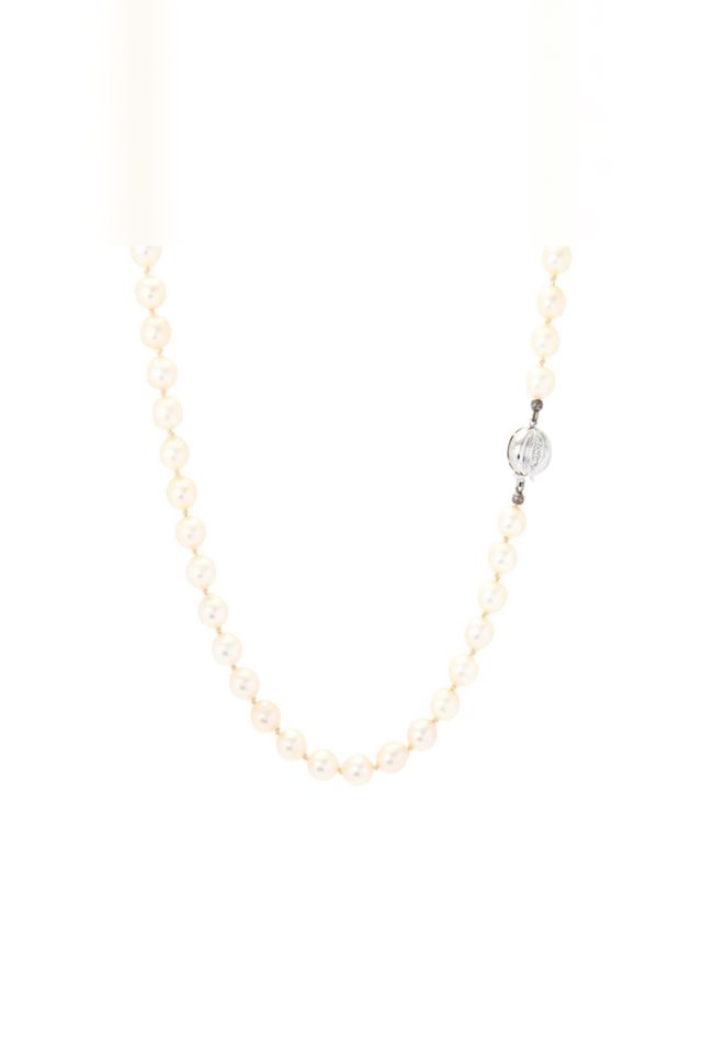 18k Gold Pearl and Diamond Necklace