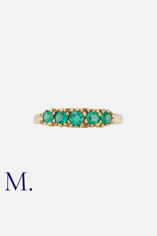 18k Yellow Gold Emerald Ring
