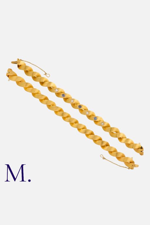18k Yellow Gold Bracelet and Necklace Set