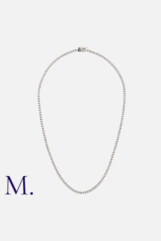 Platinum Diamond Tennis Necklace
