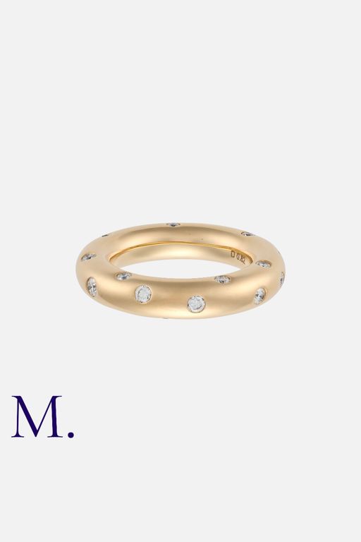 18k Rose Gold Diamond Band Ring