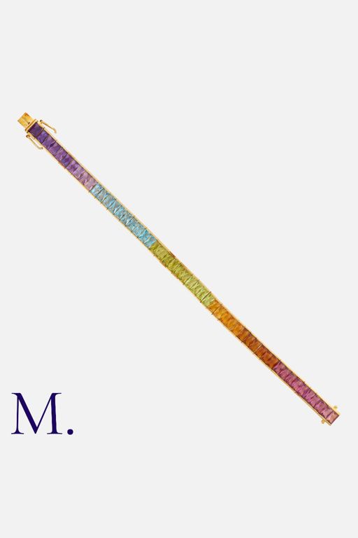 14k Yellow Gold Multi-Gem Bracelet