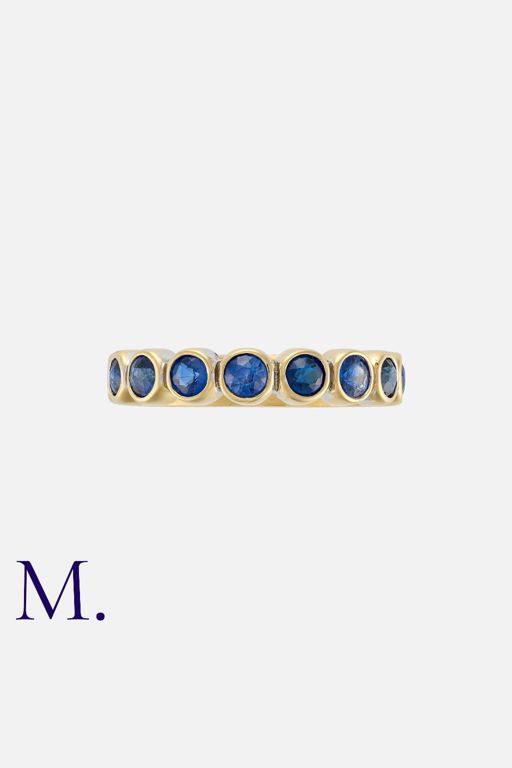 18k Yellow Gold Sapphire Ring