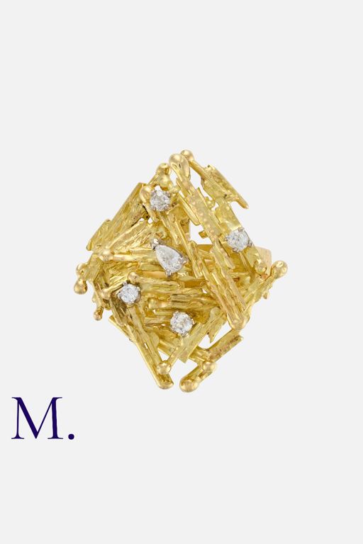 18k Yellow Gold Diamond Ring