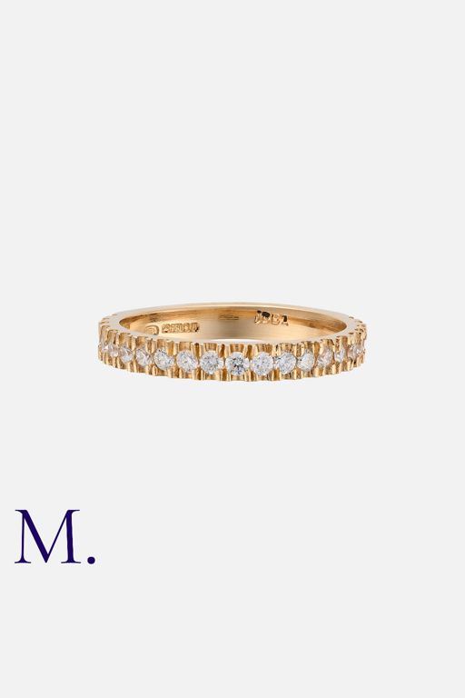18k Rose Gold Diamond Half Eternity Ring
