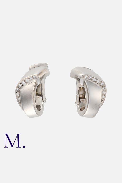 18k White Gold Diamond Earrings