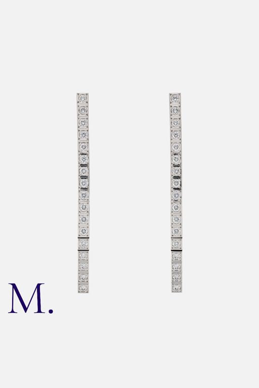 18k White Gold Diamond Earrings