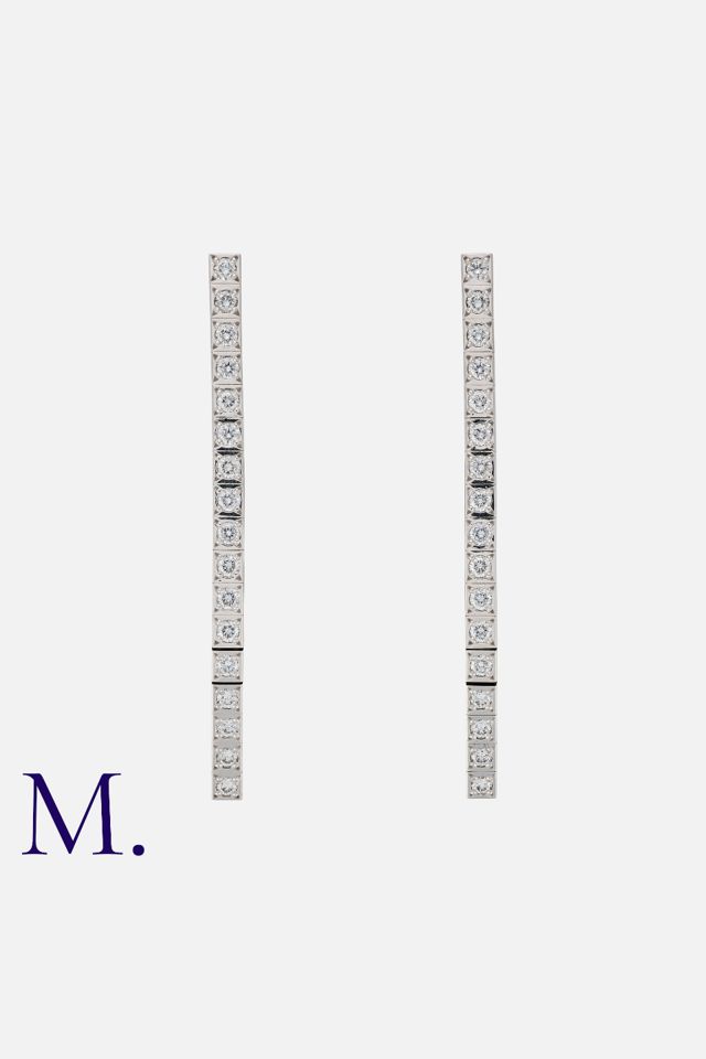 18k White Gold Diamond Earrings