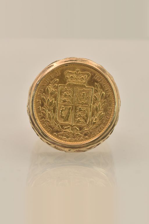 9k Gold Coin Ring