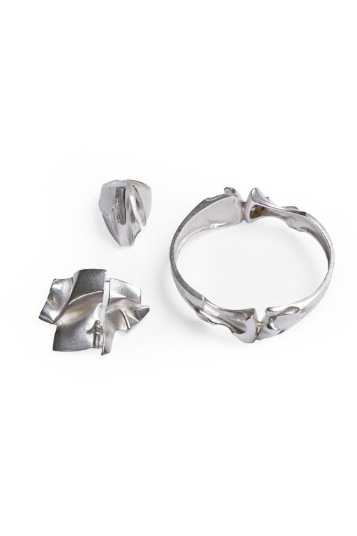 Sterling Silver Ring, Bracelet and Brooch