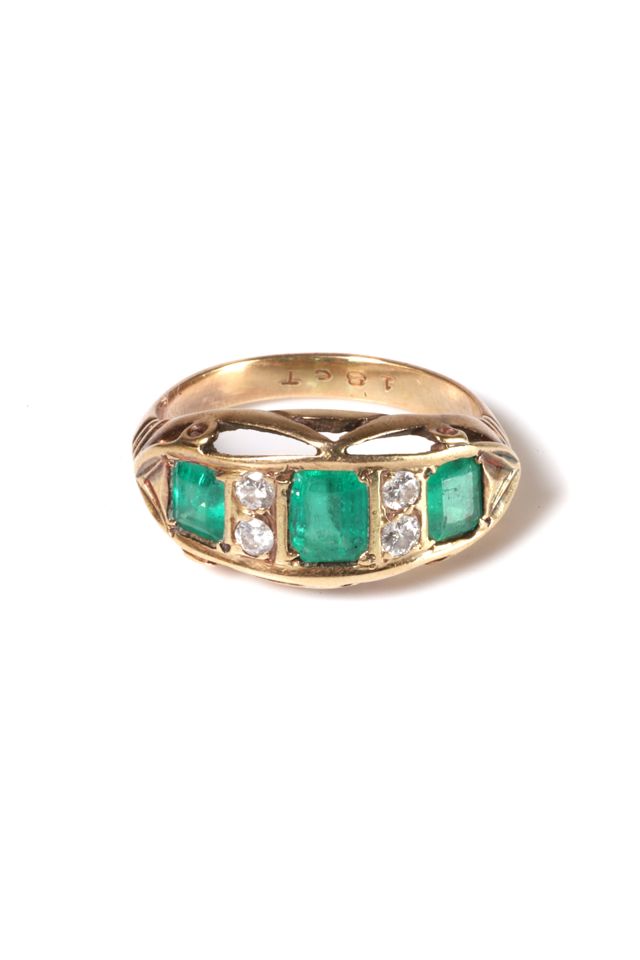 Emerald and Diamond Ring