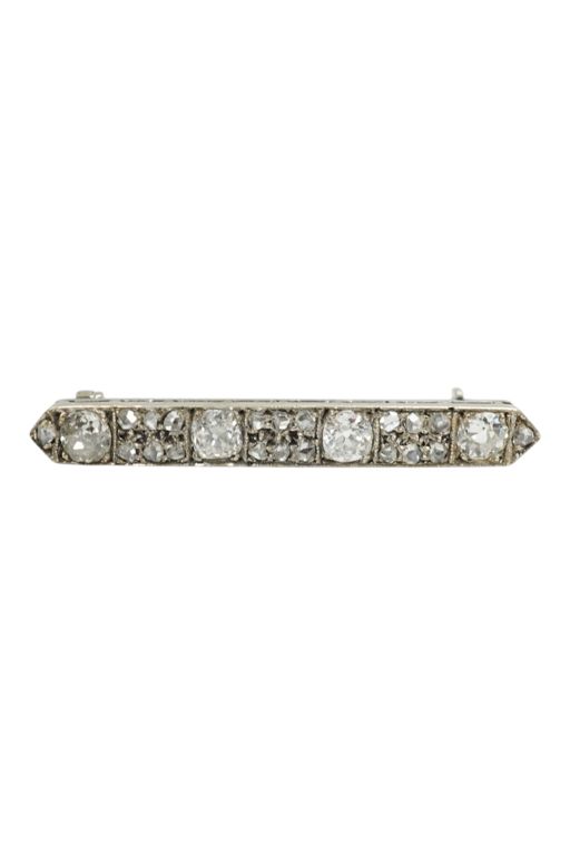 White Metal Diamond Brooch