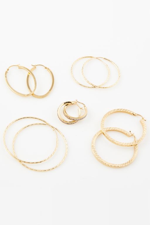 Ten 14k Gold Stone Earrings