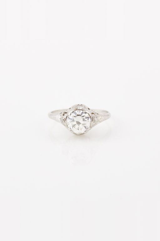 Platinum Diamond and Stone Ring