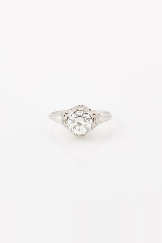 Platinum Diamond and Stone Ring