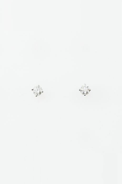 Pair of 14k Gold Diamond Earrings