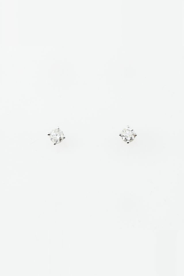 Pair of 14k Gold Diamond Earrings