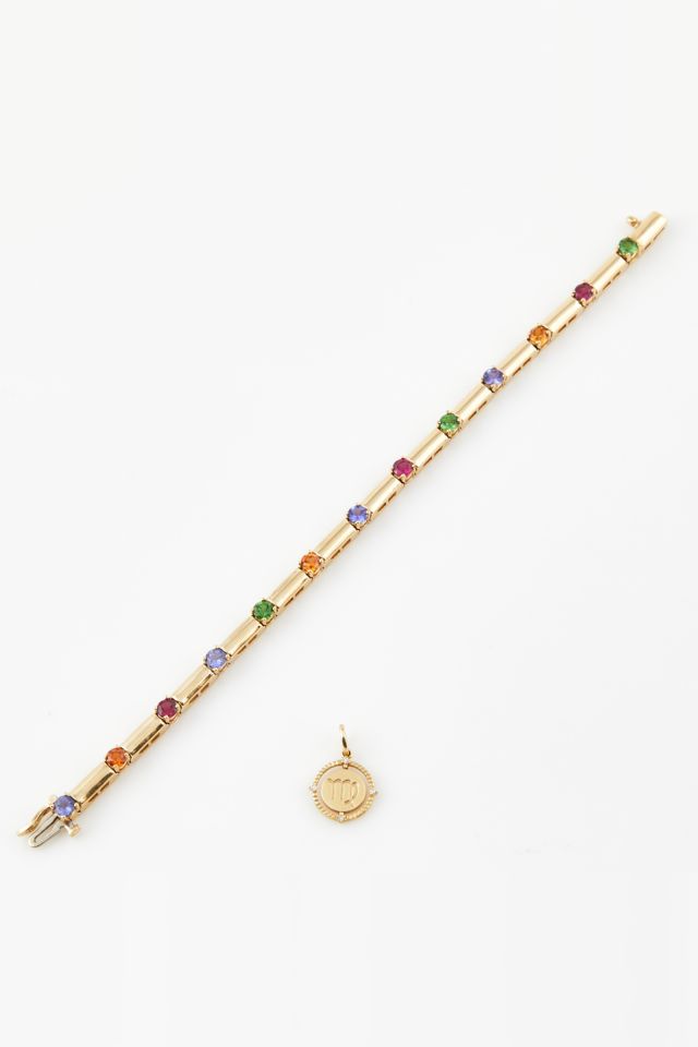 14k Gold Stone Bracelet and Pendant
