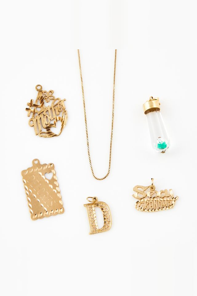 Gold Stone Pendants and Necklace