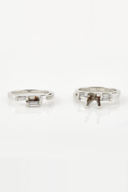 Two Platinum Diamond Rings