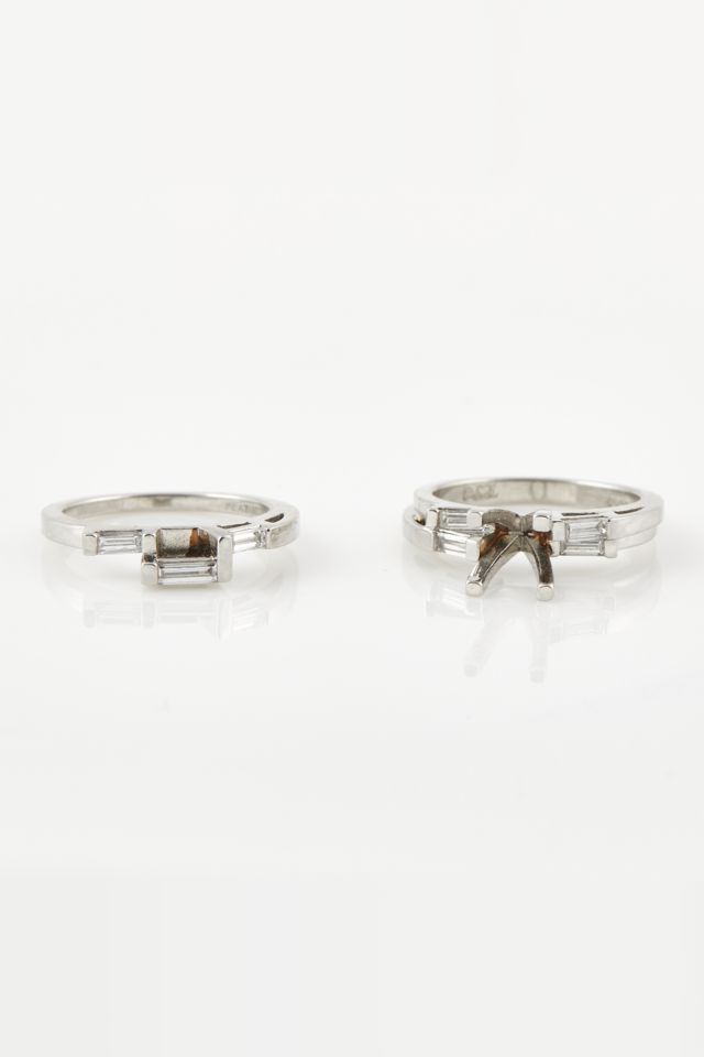 Two Platinum Diamond Rings
