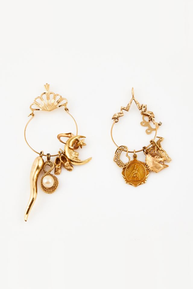 Thirteen 14k Gold and Bead Pendants