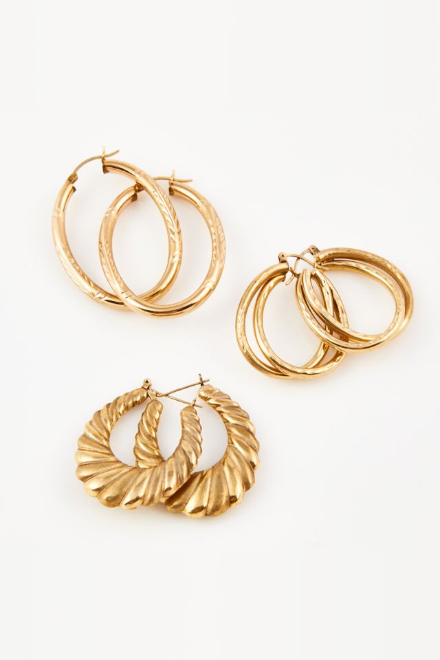 Six 14k Gold Earrings