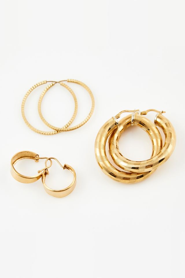 Six 18k Gold Earrings