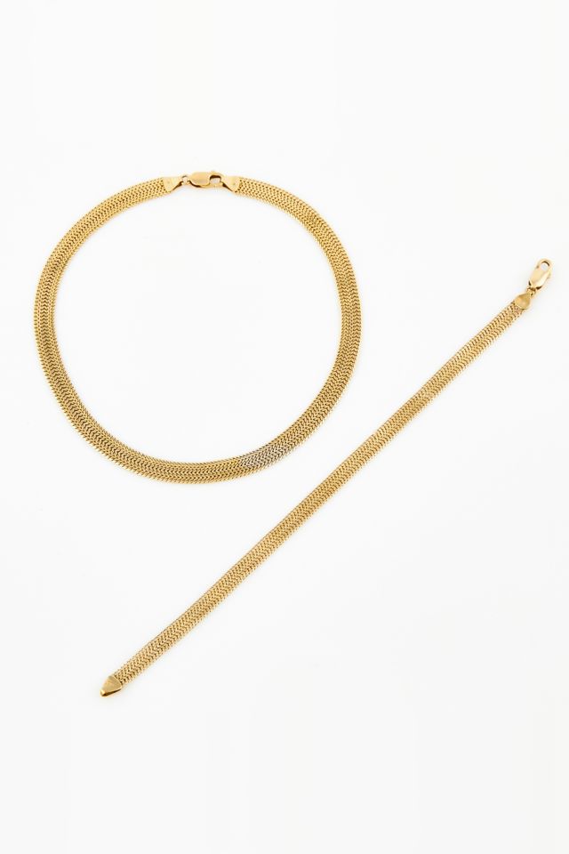 14k Gold Necklace and Anklet