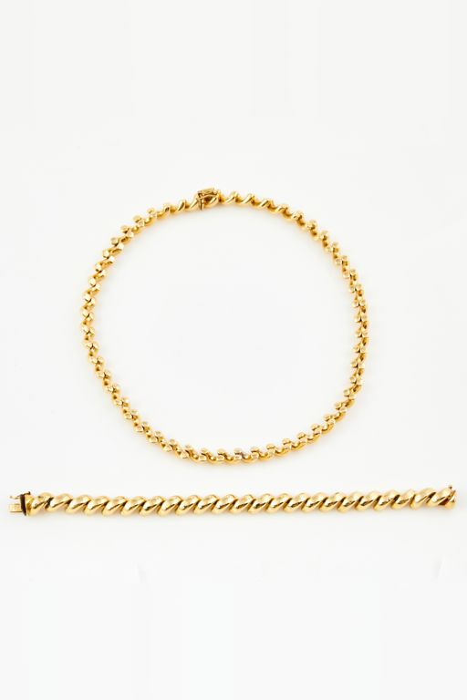 14k Gold Necklace and Bracelet