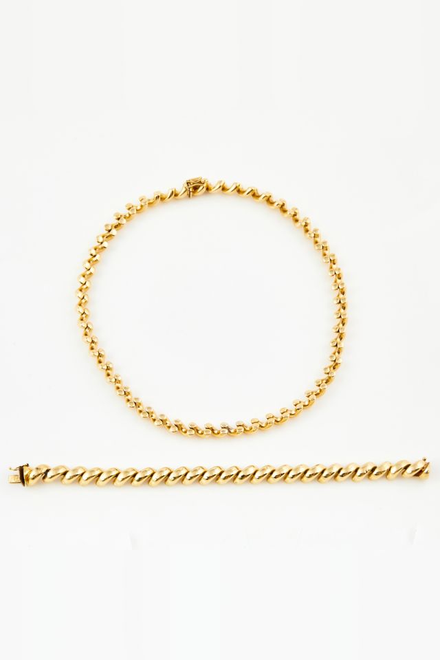14k Gold Necklace and Bracelet